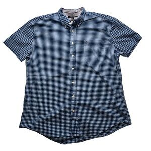 Tommy Hilfiger Custom Fit Gingham Button Shirt Blue Men’s XXL